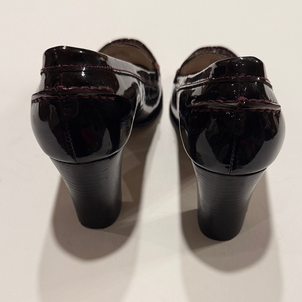 Michael Kors Women's Burgundy Patent Loafers - Picture 3 of 6